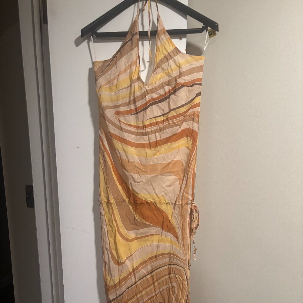 Zara Basic draw string waist blouson dress SZ: Large